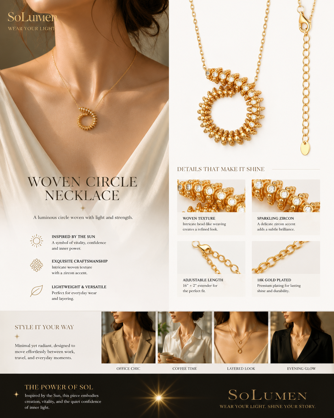 Woven Circle Necklace