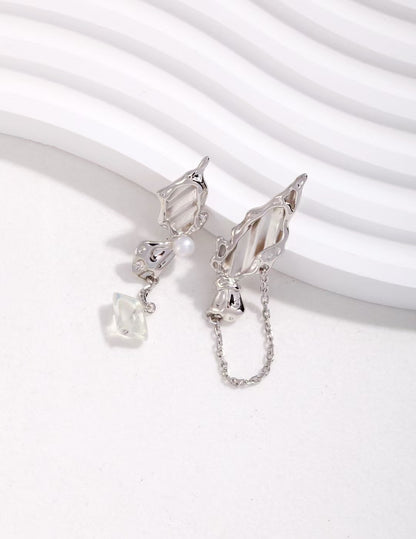 Irregular Sculpted Butterfly Hoop Earrings