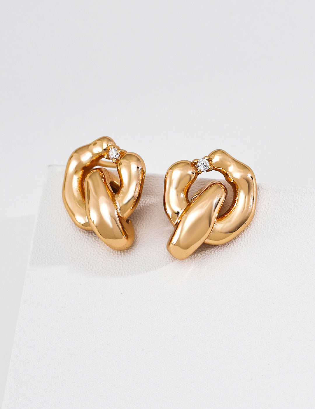 Interlocking Eternity Halo Earrings