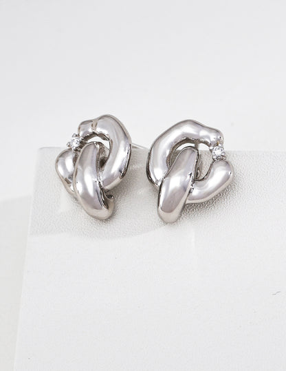Interlocking Eternity Halo Earrings
