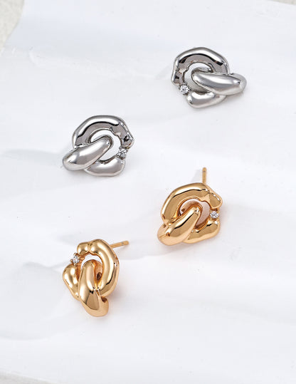 Interlocking Eternity Halo Earrings