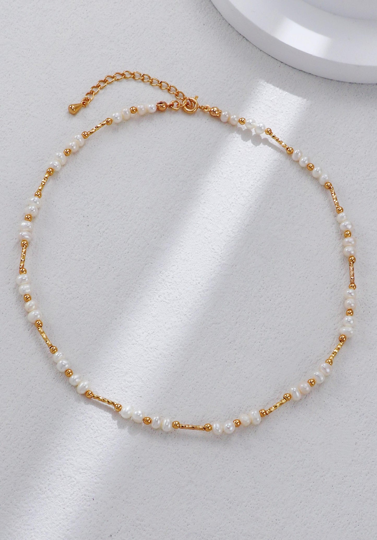 Garnet & Pearl Luminary Drop Necklace