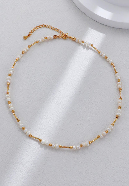 Garnet & Pearl Luminary Drop Necklace