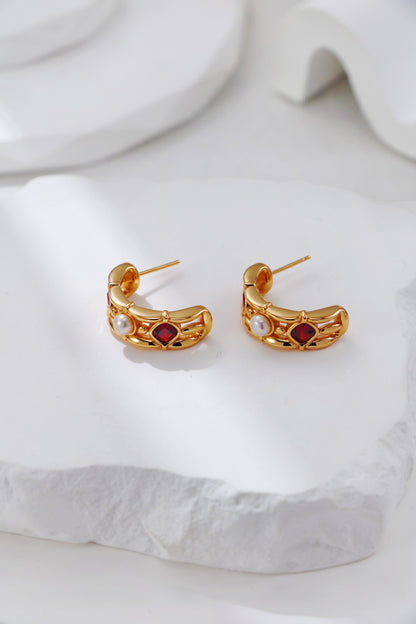 Garnet Ruby Solitaire Ring
