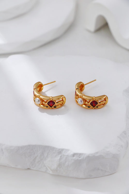 Garnet Ruby Solitaire Ring